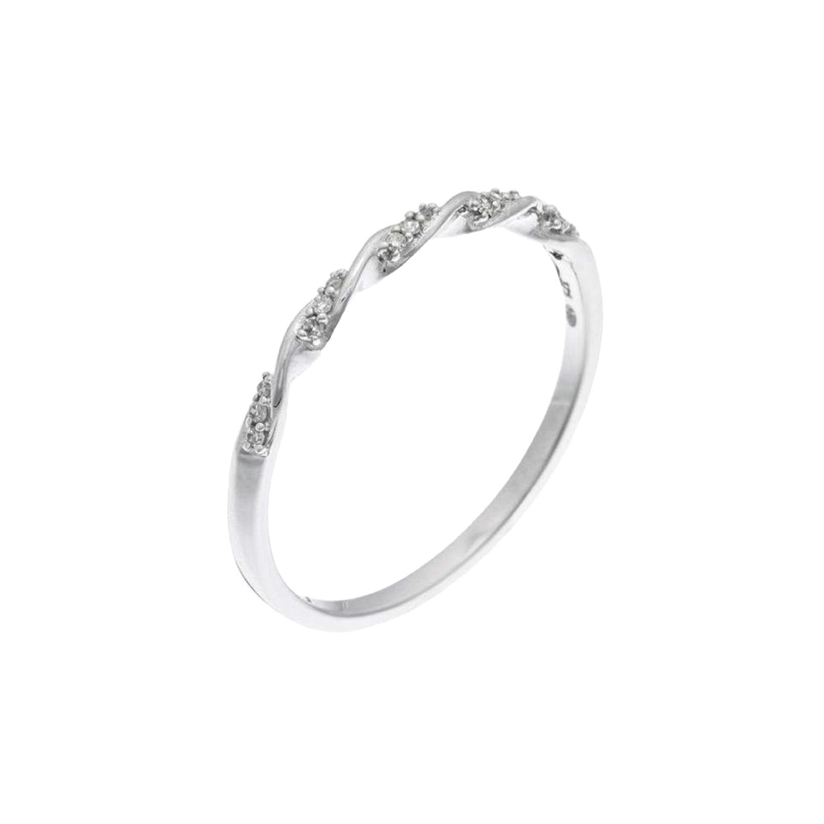 Bague Alliance "Eternelle Tor" Or blanc et Diamants