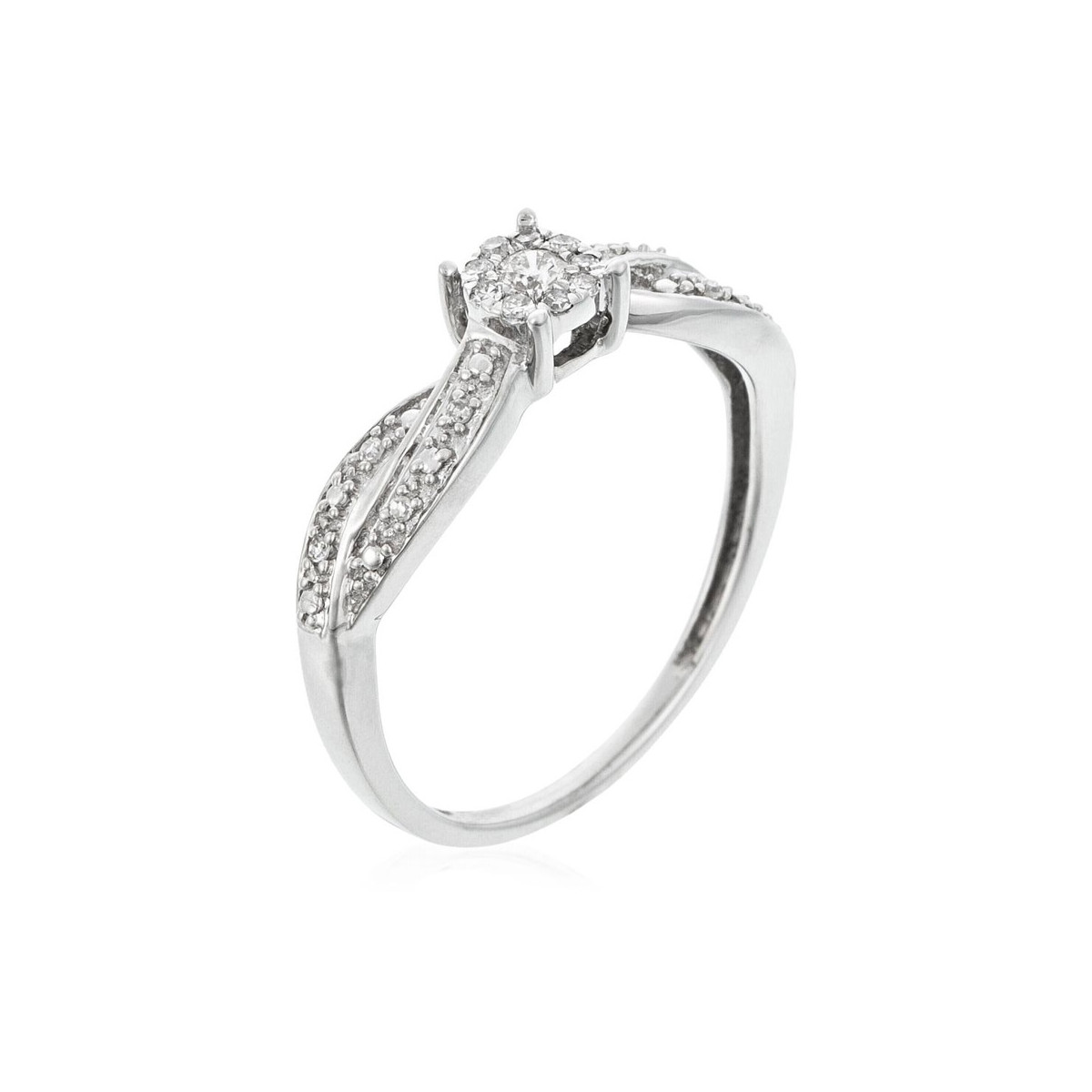 Bague "Eclat Joli" Or blanc et Diamants