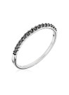 Bague demi-tour "Alliance Sobriété Saphir" Or blanc et Diamants