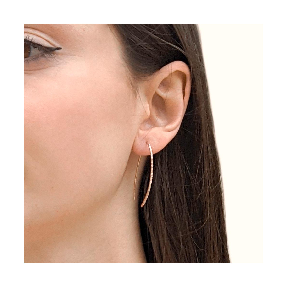 Boucles d'oreilles Or Rose et Diamant Boucles d'oreilles "Ma Brillante" Or rose et Diamant