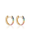 Boucles d'oreilles Or Jaune et Pierres précieuses