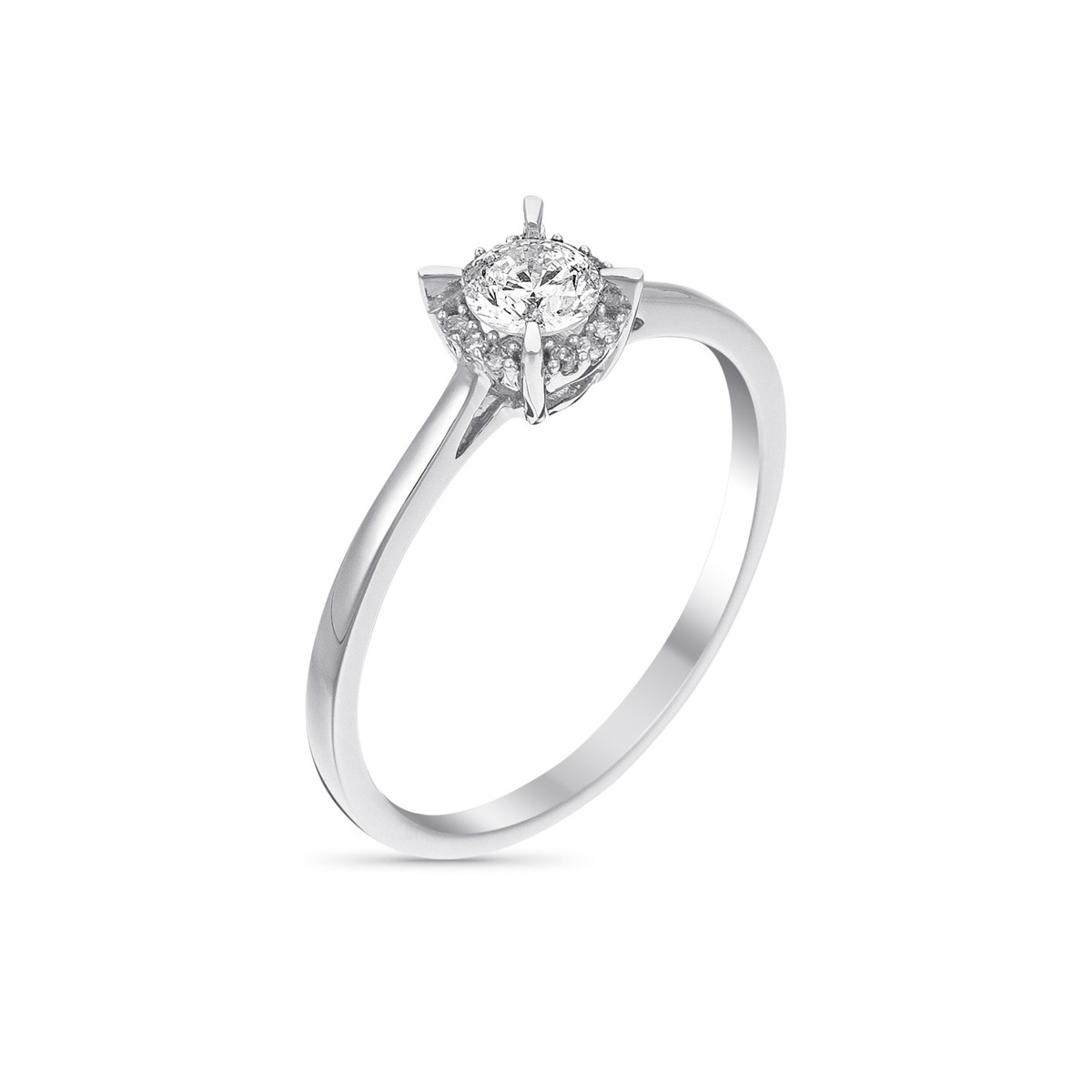 Bague "Amoureuse" Or blanc et Diamants Bague "Attachement Sublime" Or blanc et Diamant
