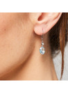 Boucles d'oreilles "Olivia" D0,07/2 & Topaze Bleue 5,40/2