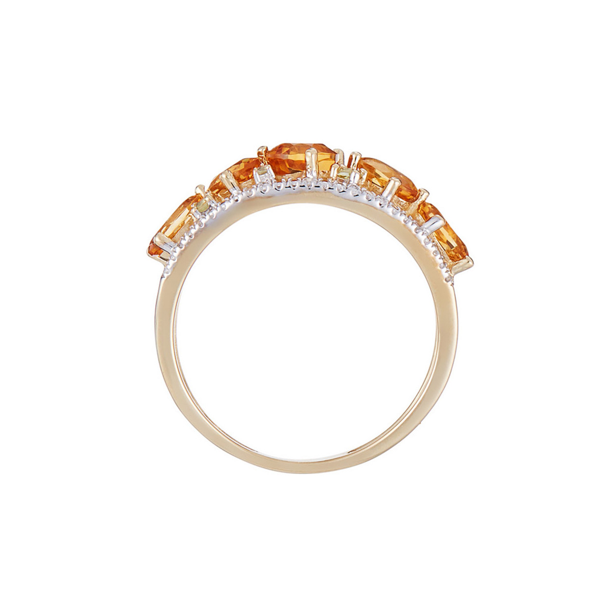 Bague "Olivines Péridot" Or jaune et Diamants Bague " Gabrielle" Or jaune et Multipierres