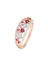 Bague "Or rose Diamant et Pierre Précieuse"