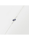Bracelet Or Blanc Diamant et Saphir
