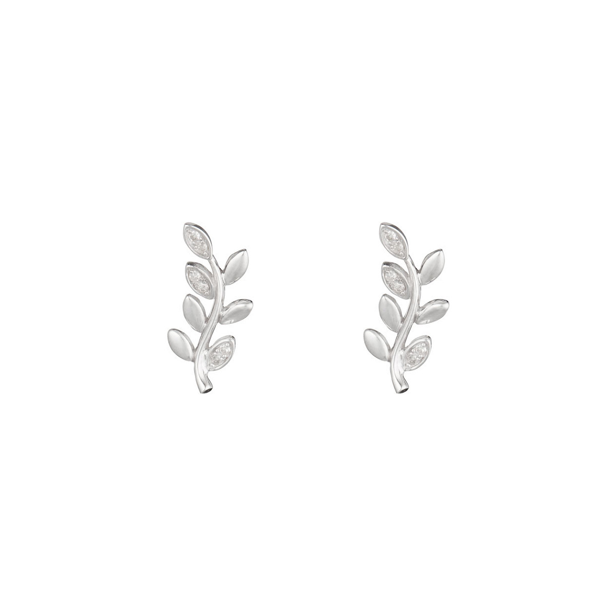 Boucles d'oreilles Or Blanc et Diamant