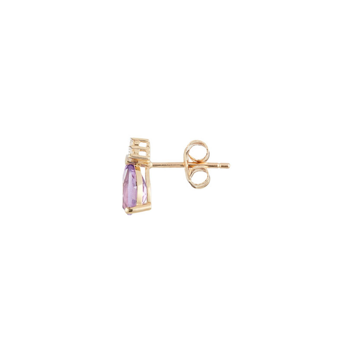 Boucles d'oreille Or Jaune 375 Diamants et Améthyste Boucles d'oreilles Or Jaune 375 Diamants et Améthyste
