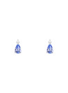 Boucles d'oreilles Or Blanc 750 "GOUTTES BLEU NUIT" Saphirs 0,89 carat et Diamants 0,03 carat