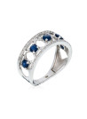 Bague "Lady Blue Saphir" Or blanc et Diamants