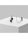 Boucles d'oreilles Or Blanc Diamant et Saphir