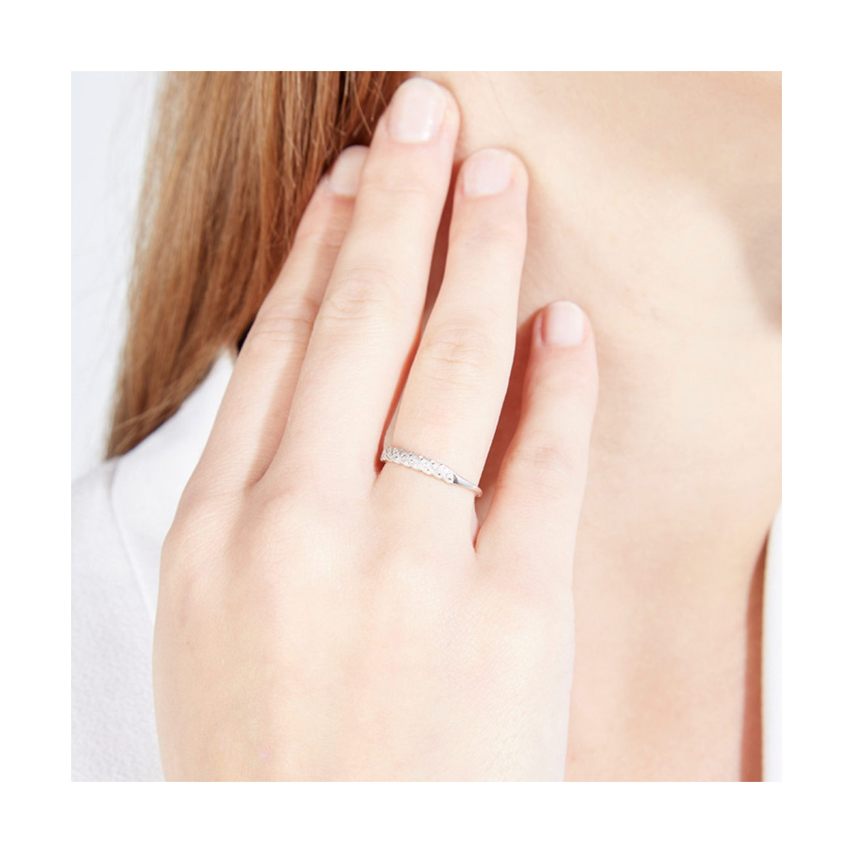 Bague "Java" Or blanc et Diamants Bague "Hanaé" Or blanc et Diamant