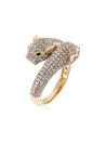 Bague "Duo de Panthères Saphir" Or jaune et Diamants