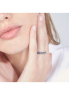 Bague "Princesse Grace Saphir" Or blanc et Diamants