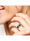 Bague "Hanoï Saphir" Or blanc et Diamants