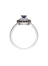 Bague "Talia Saphir" Or blanc et Diamants
