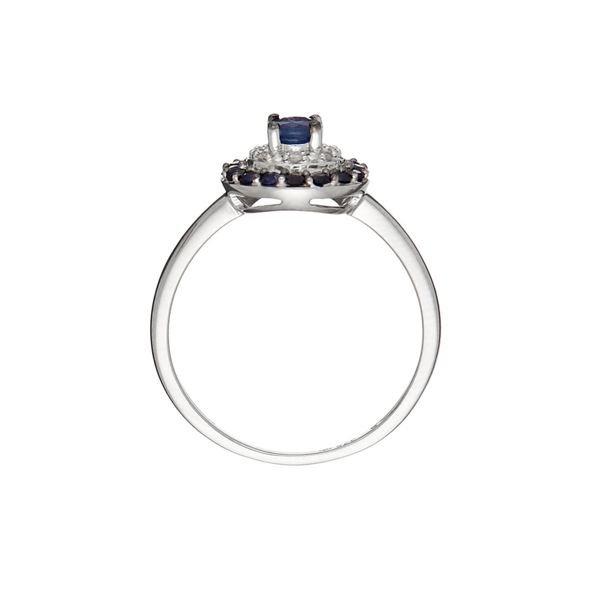 Bague "Talia Saphir" Or blanc et Diamants Bague "Laure" Or blanc et Saphir