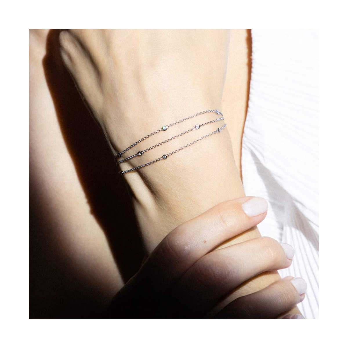 Bracelet Or Blanc et Diamant Bracelet "Amour Enchanté" Or blanc et Diamant