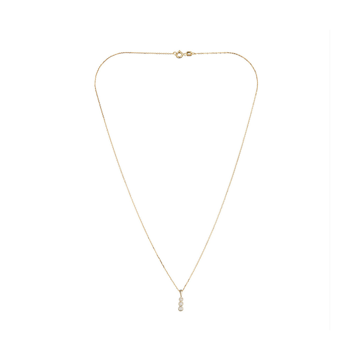 Pendentif Mini trilogy Or Jaune et Diamants Pendentif "Enclin Noble" Or jaune et Diamant