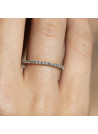 Bague Alliance "Tour Complet Lumineux" Or blanc et Diamants