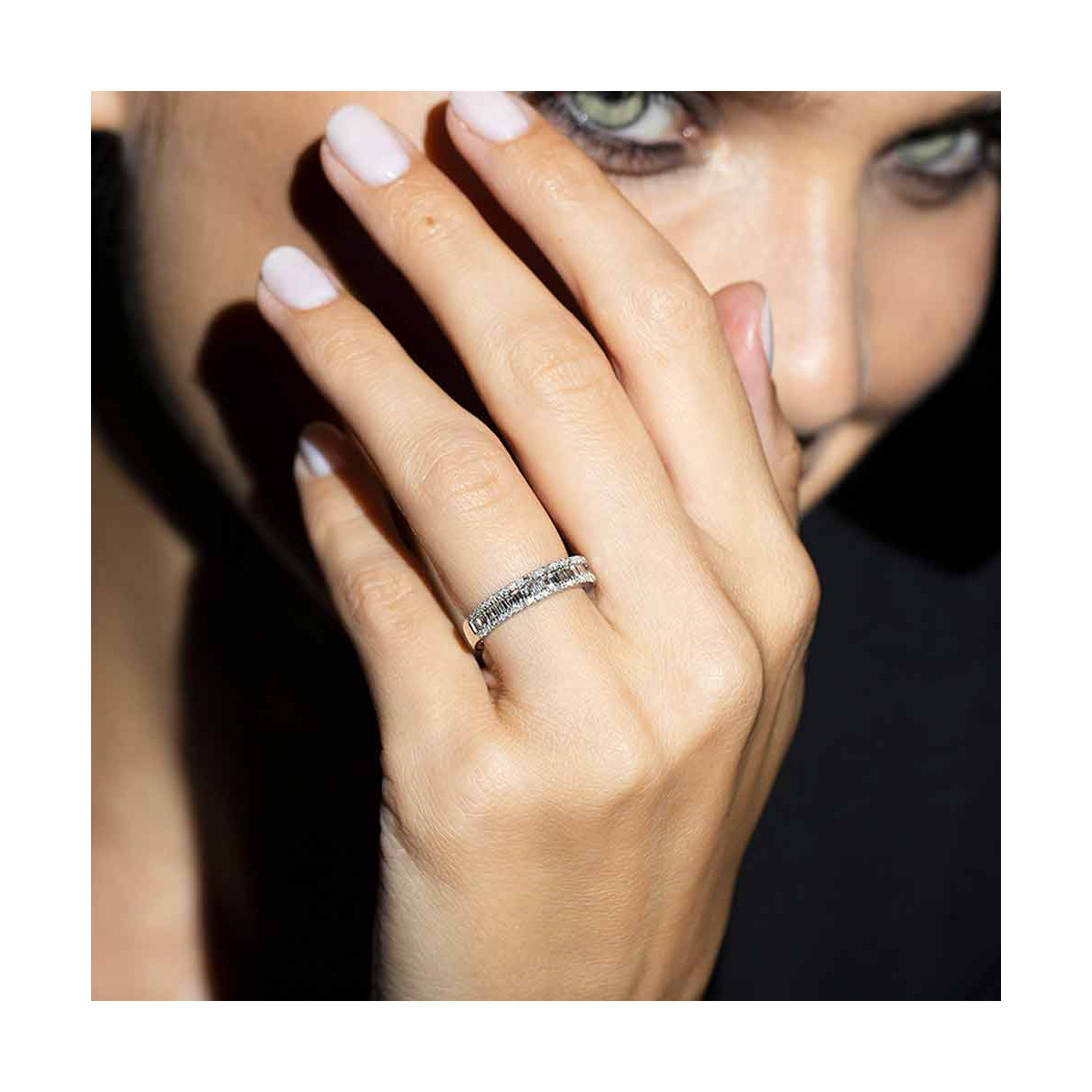 Bague Alliance "Marabella" Or blanc et Diamants Bague "Adoration Gracieuse" Or blanc et Diamant
