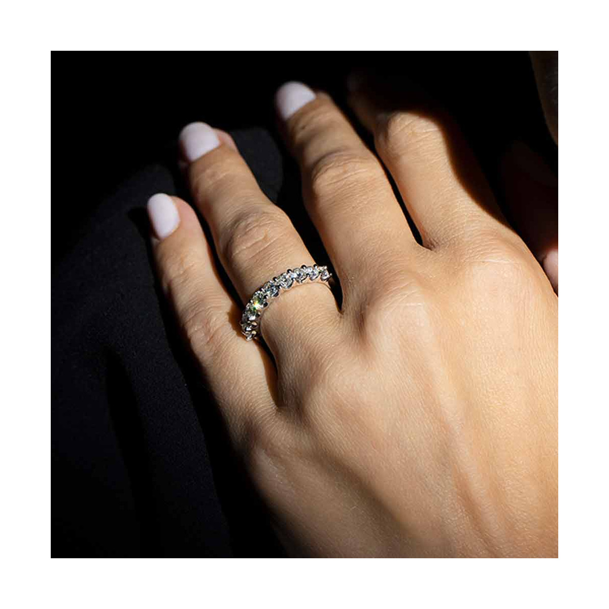 Bague Alliance "Only You" Or blanc et Diamants Bague "Assurée" Or blanc et Diamant