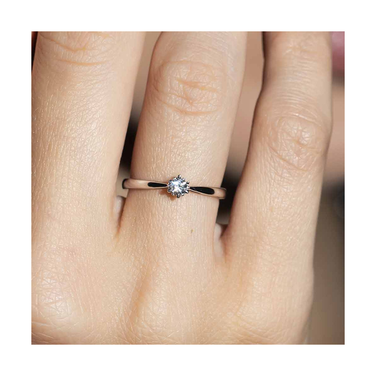 Bague "Solitaire envoûtant" Or blanc et Diamants Bague "Aphrodite Sensuelle" Or blanc et Diamant