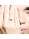Bague "Solitaire Impérial" Or blanc et Diamants