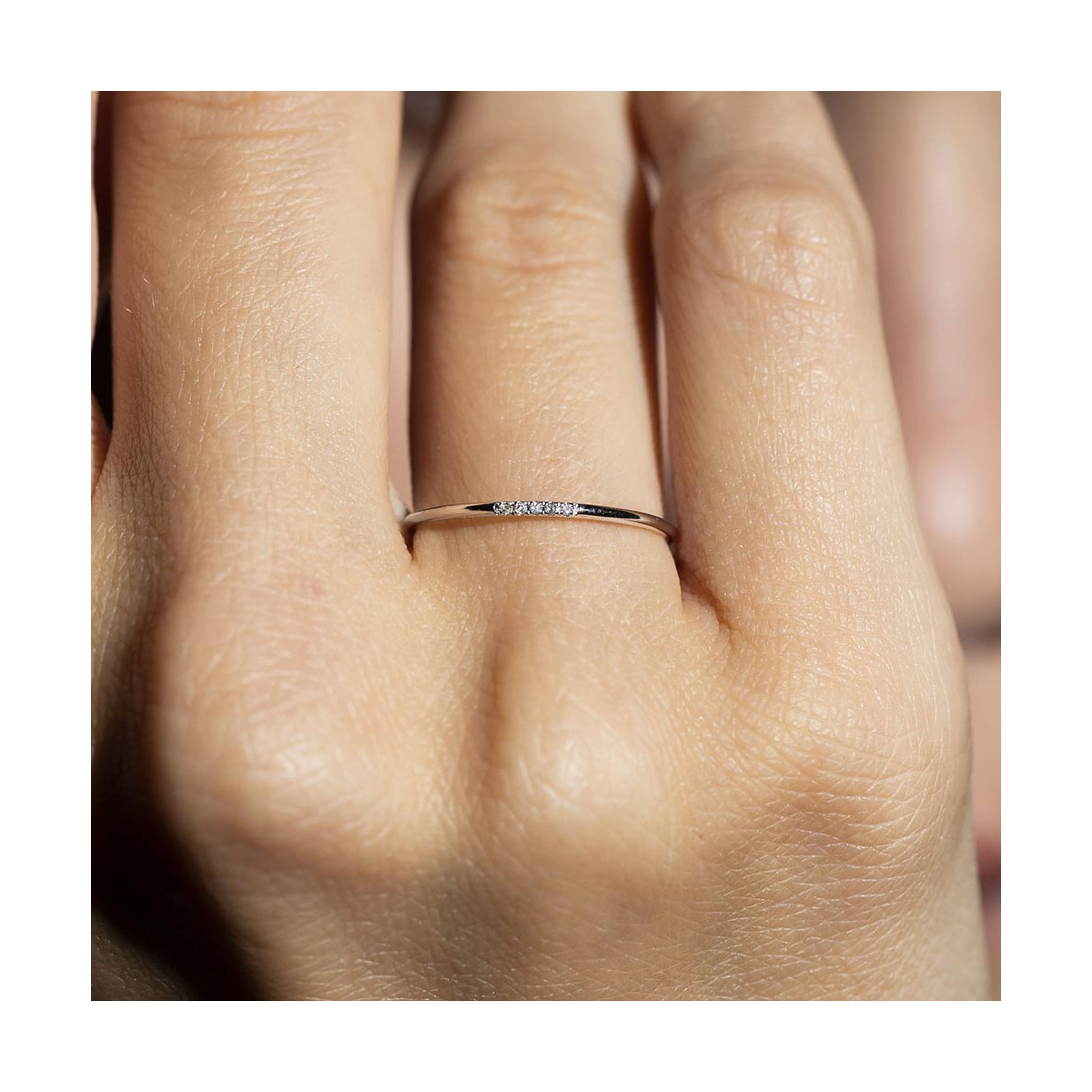 Bague Alliance "Humilité" Or blanc et Diamants Bague "Destin Radieux" Or blanc et Diamant