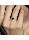 Bague "Royal Blue Saphir" Or blanc et Diamants