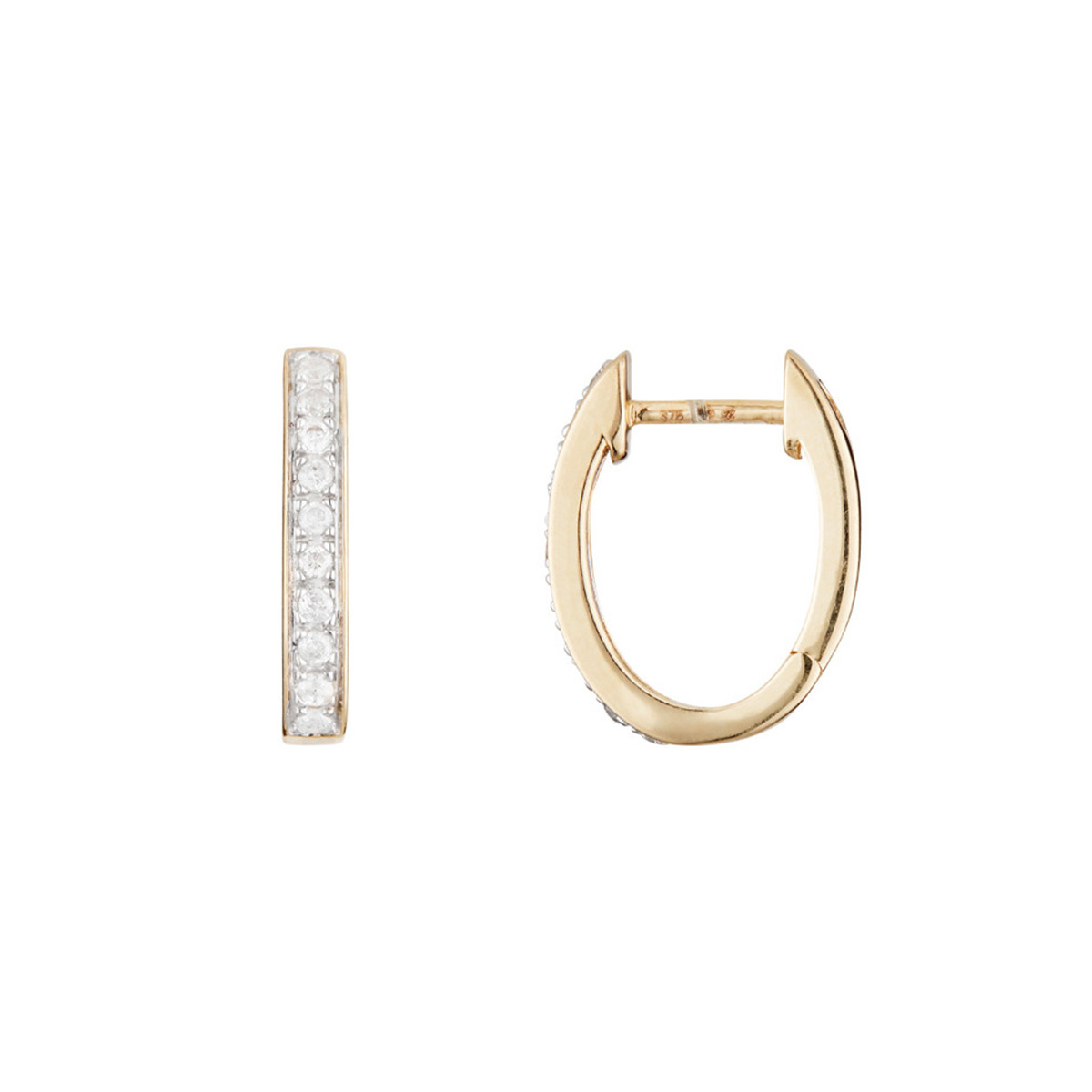 Boucles d'oreilles Or Jaune "PURE SEDUCARATION" Diamants 0,20 carat Boucles d'oreilles "Nora" Or jaune et Diamant
