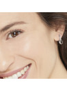 Boucles d'oreilles Or Blanc "INFINITO" Diamants 0,13 carat