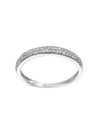 Bague Alliance "Granité" Or blanc et Diamants