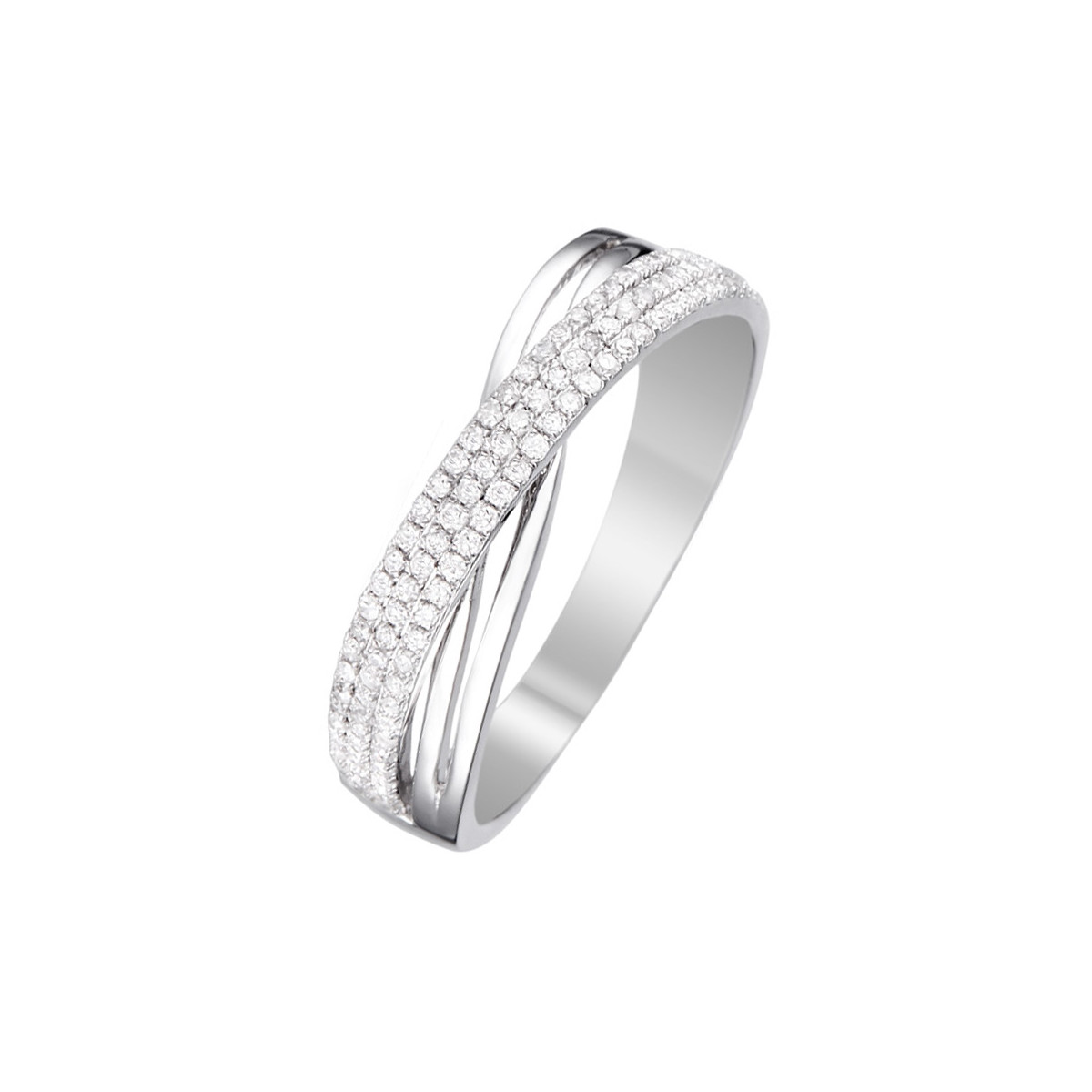 Bague Alliance "Mon unique pensée" Or blanc et Diamants Bague " Constance" Or blanc et Diamant