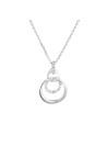 Pendentif Or Blanc et Diamants 0,06 carat "NOLA" + chaîne argent offerte