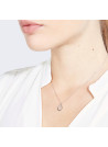 Pendentif Or Blanc et Diamants 0,06 carat "NOLA" + chaîne argent offerte