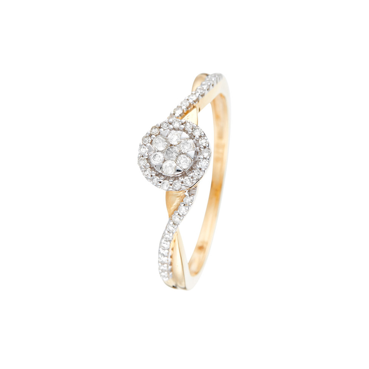 Bague " Coralie" Or jaune et Diamant