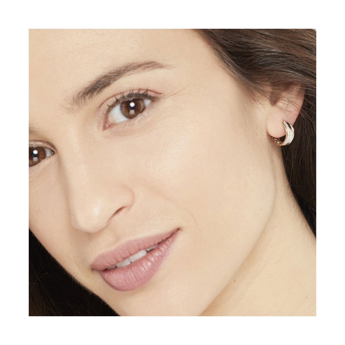 Boucles d'oreilles "Lorette" Or jaune et Diamant