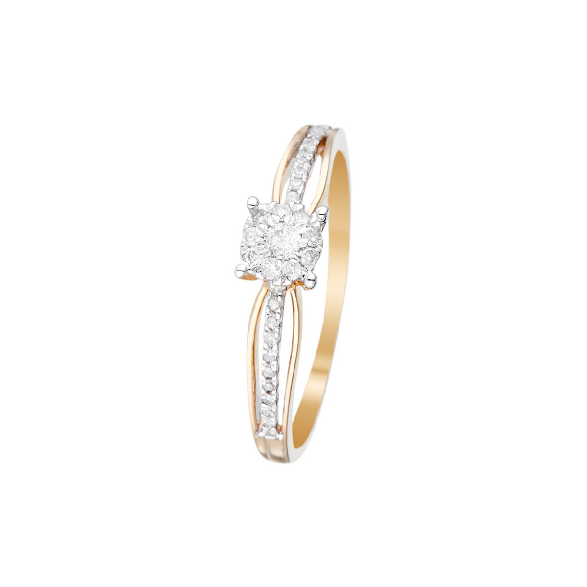 Bague " Eliane" Or jaune et Diamant