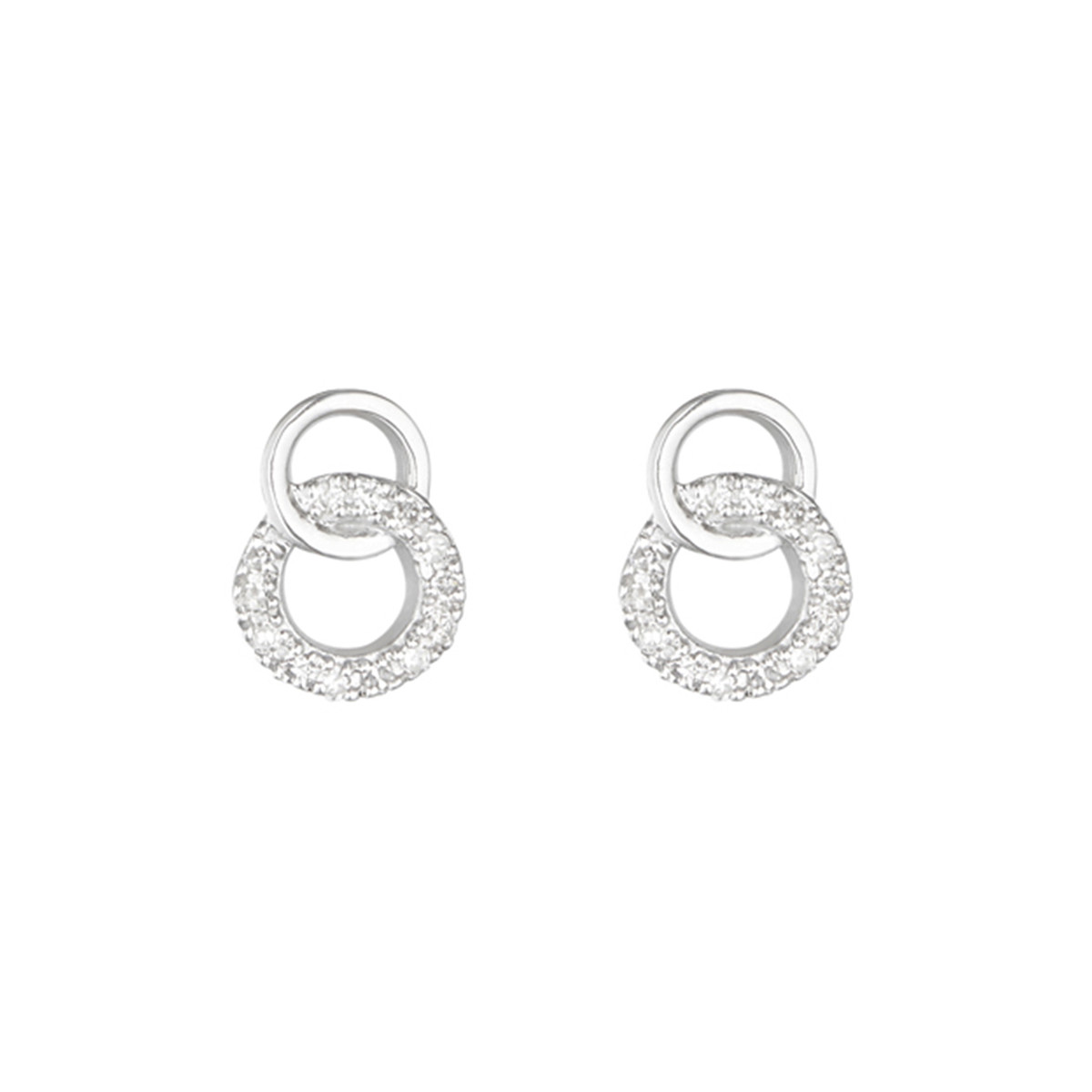 Boucles d'oreilles Or Blanc et Diamant