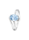 Bague "Auckland Topaze" Or blanc et Diamants