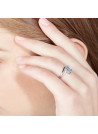 Bague "Auckland Topaze" Or blanc et Diamants