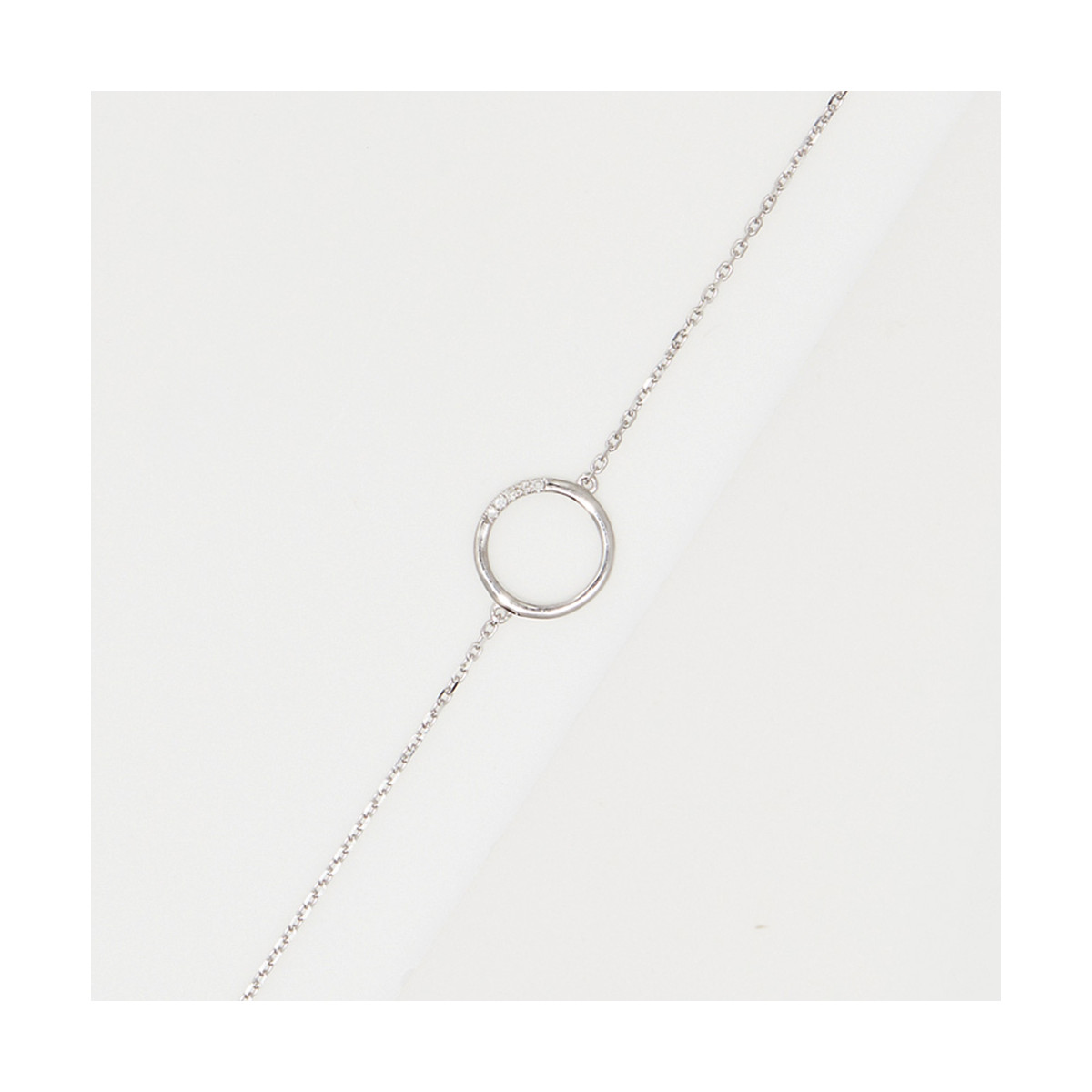 Bracelet "Agathe" Or blanc et Diamant