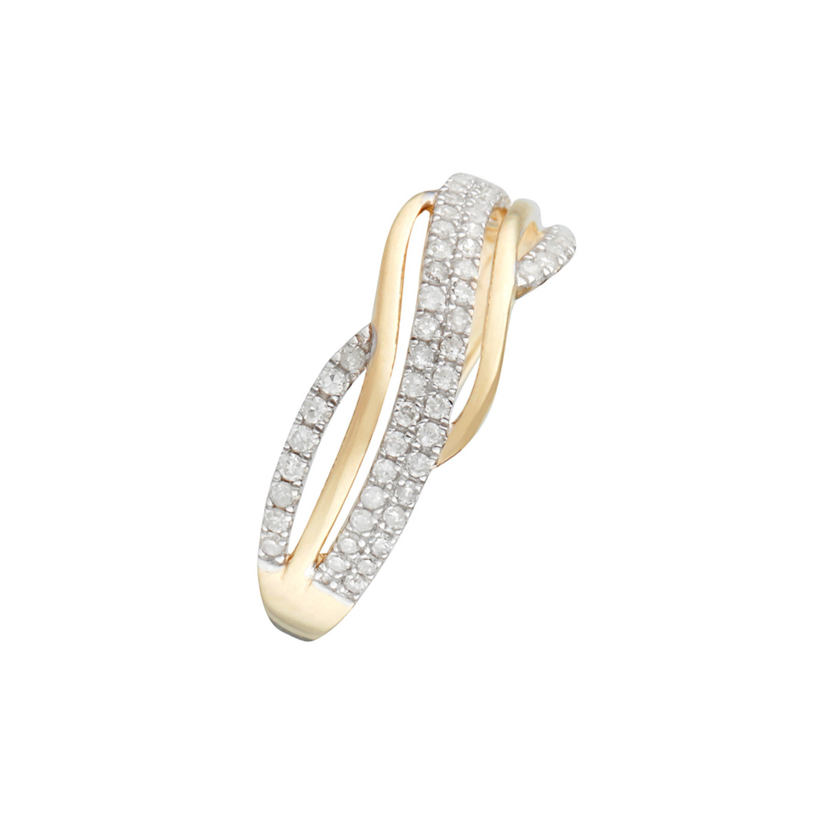 Bague "Cléophée" Or jaune et Diamant