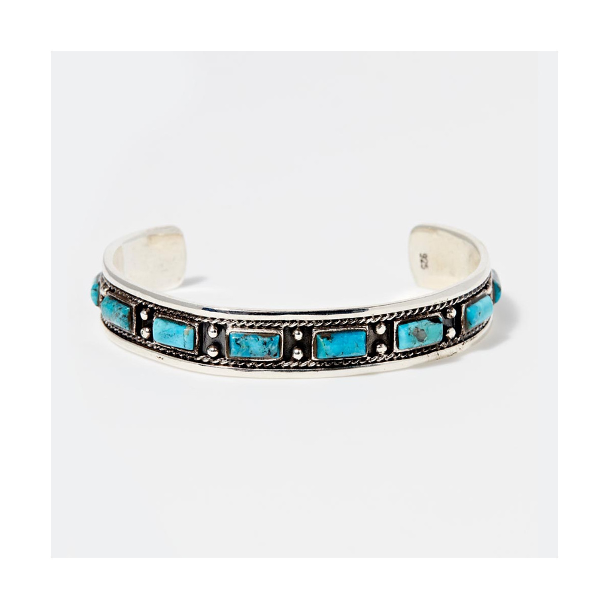Bracelet "Pambil" Argent et Turquoise