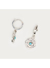 Boucles d'oreilles argent massif et pierre naturelle