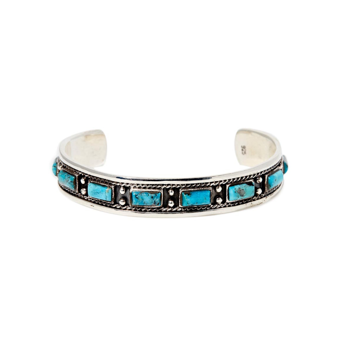 Bracelet "Pambil" Argent et Turquoise