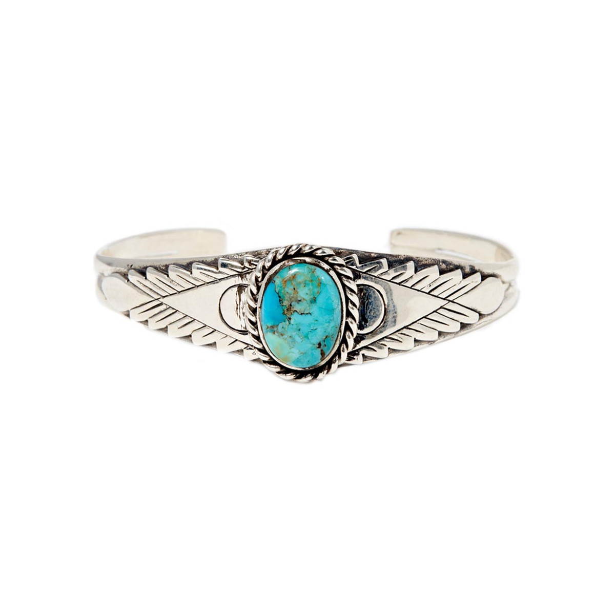 Bracelet "Matlactli" Argent et Turquoise Bracelet "Mollé" Argent et Turquoise