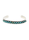 Bracelet "Chicome" Argent Massif et Turquoise