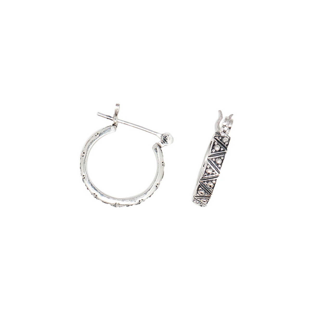 Boucles d'oreilles "Pox-tlan" Argent 925 Boucles d'oreilles "Zamia" Argent 925
